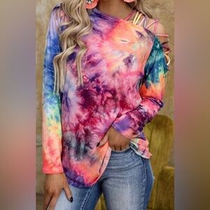 Colorful Tie-Dye Top - XL